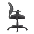 Sedia da Ufficio a Rete di Grado Commerciale con Braccioli a T Neri - Boss Office Products: Ergonomica, Regolabile, Girevole, con Rotelle