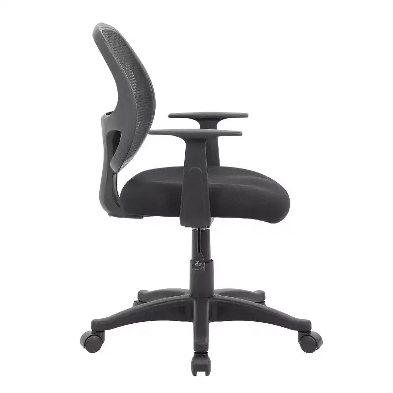 Sedia da Ufficio a Rete di Grado Commerciale con Braccioli a T Neri - Boss Office Products: Ergonomica, Regolabile, Girevole, con Rotelle