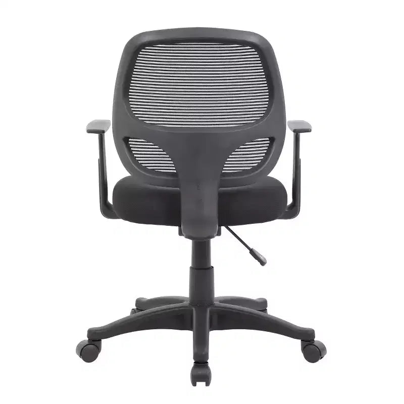 Sedia da Ufficio a Rete di Grado Commerciale con Braccioli a T Neri - Boss Office Products: Ergonomica, Regolabile, Girevole, con Rotelle