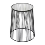 Contemporary Metal Accent Table Light Black - Olivia & May