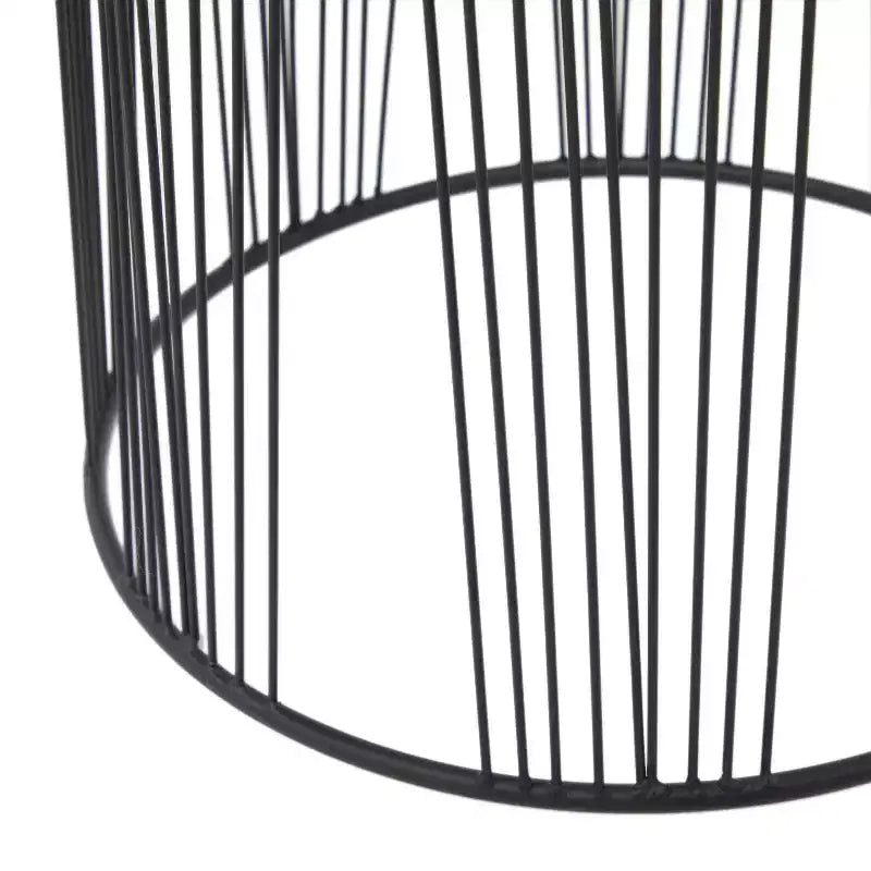 Tavolino d'appoggio in metallo contemporaneo nero