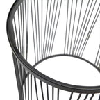 Tavolino d'appoggio in metallo contemporaneo nero