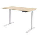 Monoprice WFH Single Motor Height Adjustable Sit-Stand Desk Table with 4 foot Top, White, Laptop Computer Workstation - Workstream Collection