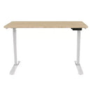 Scrivania da tavolo sit-stand regolabile in altezza con motore singolo WFH con piano da 4 piedi, bianca, postazione di lavoro per computer portatile