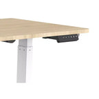 Scrivania da tavolo sit-stand regolabile in altezza con motore singolo WFH con piano da 4 piedi, bianca, postazione di lavoro per computer portatile
