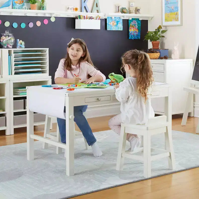 Sgabelli per Bambini: Seggioline in Legno Anti-Ribaltamento per Tavoli da Gioco | Sgabelli per Tavolo Attività e Giochi per Bambini